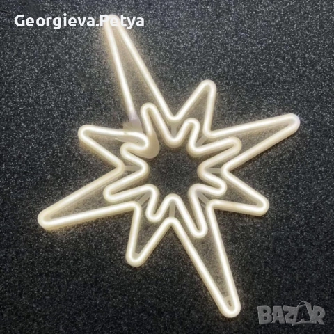 Светеща коледна LED звезда, водоустойчива,52 см, снимка 2 - Коледни подаръци - 52648796