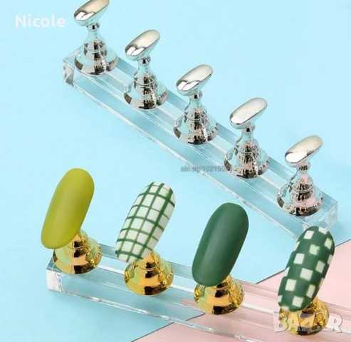 Комплект ръкавички за LED лампа и поставка за готови форми, снимка 3 - Педикюр и маникюр - 47987980