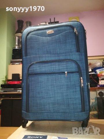 КУФАР 76Х47Х25СМ RED & BLUE DENIM-ЧЕРВЕН ИЛИ СИН 2008231717, снимка 9 - Куфари - 41912526