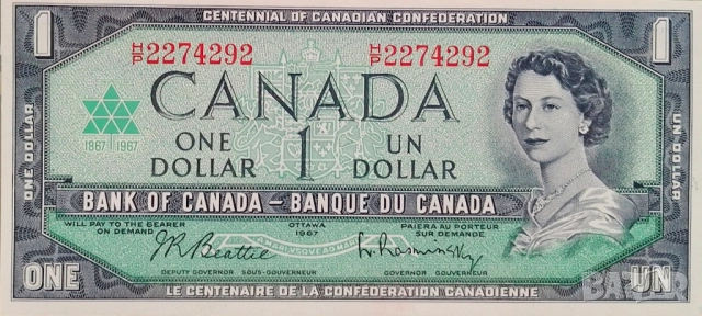  Канада 1 долар 1967 UNC