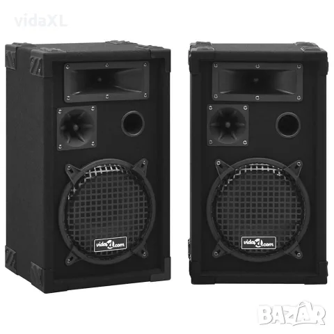 vidaXL Професионални пасивни Hifi сценични тонколони 2 бр 800 W черни