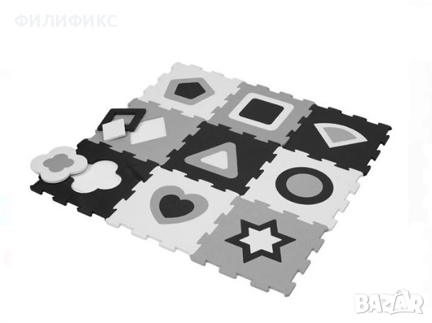 Детски пъзел за под – Геометрични фигури (9 части) – НОВО!, снимка 3 - Образователни игри - 53003999
