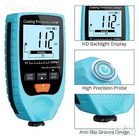 Нов Уред за измерване на дебелината на боя стомана покритие автомобил, снимка 8 - Друга електроника - 41539649