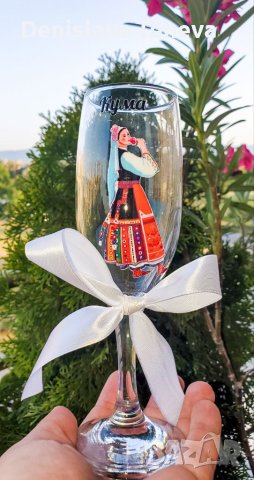 Комплект за кумове народни мотиви, снимка 2 - Подаръци за сватба - 41392173