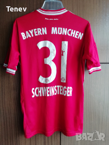 Bayern Munich Schweinsteiger Adidas оригинална фланелка тениска Байерн Мюнхен Швайнщайгер , снимка 1 - Тениски - 36501833