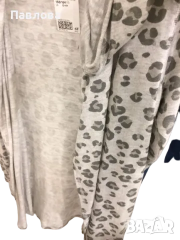 Наметка за ръст 158-164 H&M - тигров десен, меко плетиво, снимка 3 - Детски якета и елеци - 48464878