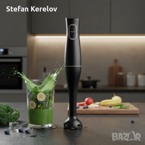 Ръчен пасатор Rosberg R51112O, 350W, 2 скорости, пластмасова пасираща приставка, снимка 2 - Чопъри и пасатори - 53652376