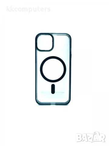 Калъф силикон прозрачен MagSafe / Черна рамка / за iPhone 15 Plus 6.7 Баркод : 3128570