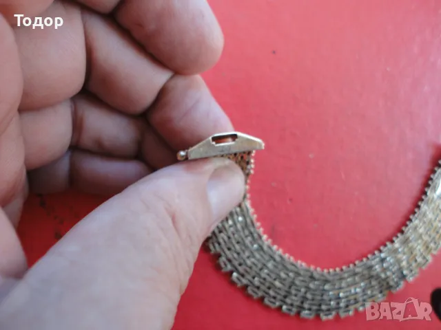 Страхотна позлатена сребърна гривна 925 , снимка 6 - Гривни - 47462341
