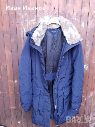 дълго стилно пухено яке / парка Tommy Hilfiger   размер Л , снимка 3 - Якета - 38924672