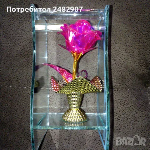 Сувенир "Златна роза" , снимка 4 - Декорация за дома - 50208951