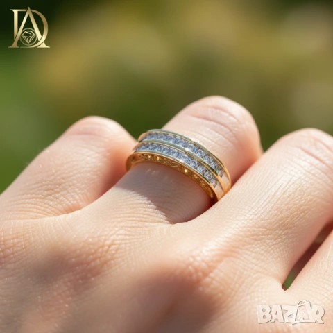 Нов Златен Пръстен с 0.50кт Естествени Брилянти , снимка 4 - Пръстени - 40062787