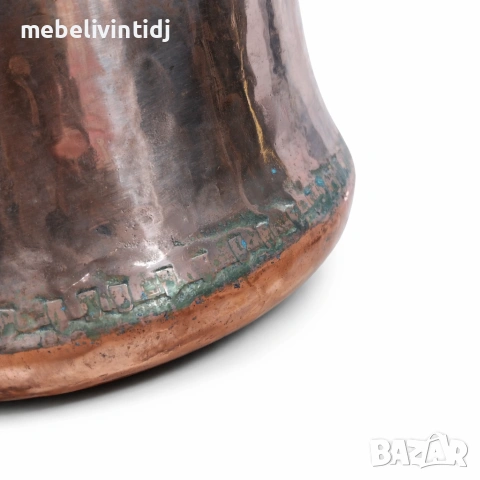 Традиционно ръчно изковано медно менче с месингова дръжка, снимка 3 - Антикварни и старинни предмети - 53640706