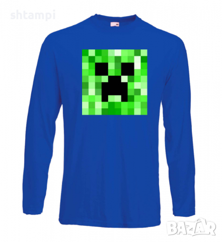 Мъжка тениска Creeper Face 2,Minecraft,Игра,Забавление,подарък,Изненада,Рожден Ден., снимка 2 - Тениски - 36492770