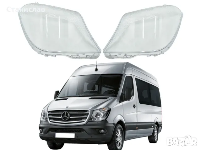 Стъкла (капаци) за фарове за Mercedes Sprinter W906 Facelift