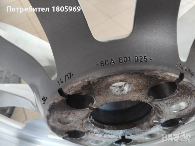 4бр. ал. джанти Audi (оригинални) 5x112 , 8x17 , ET39 , централен отвор 66,5мм, снимка 7 - Гуми и джанти - 51809980