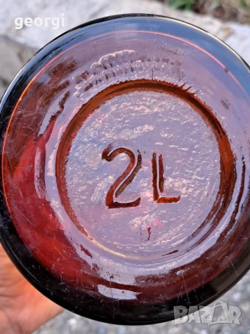 Ретро аптечен буркан 2 литра кафяво стъкло , снимка 6 - Антикварни и старинни предмети - 51265893
