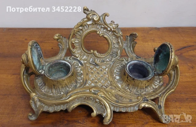 мастилница бронз ретро за ценители , снимка 2 - Антикварни и старинни предмети - 50918424