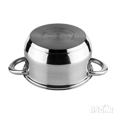 Комплект съдове за готвене Muhler  от 8 части, неръждаема стомана, снимка 4 - Съдове за готвене - 52133752