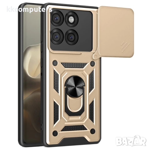 Motorola Edge 60 Pro 5G Удароустойчив Ring Holder with Slide Camera Protector Калъф и Протектор, снимка 4 - Калъфи, кейсове - 50657210