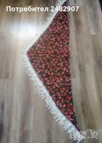 Ефектен дамски шал с дантела, снимка 7 - Шалове - 51273066