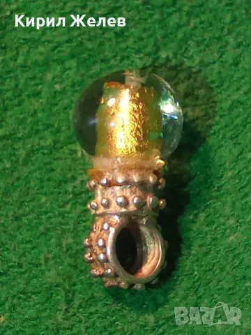 ШИКОЗЕН ВИНТИДЖ АРТ СРЕБЪРЕН ПЕНДАНТ СРЕБРО 925 с ЦВЕТНО ВЕНЕЦИАНСКО СТЪКЛО МУРАНО 49411, снимка 16 - Колиета, медальони, синджири - 48901888