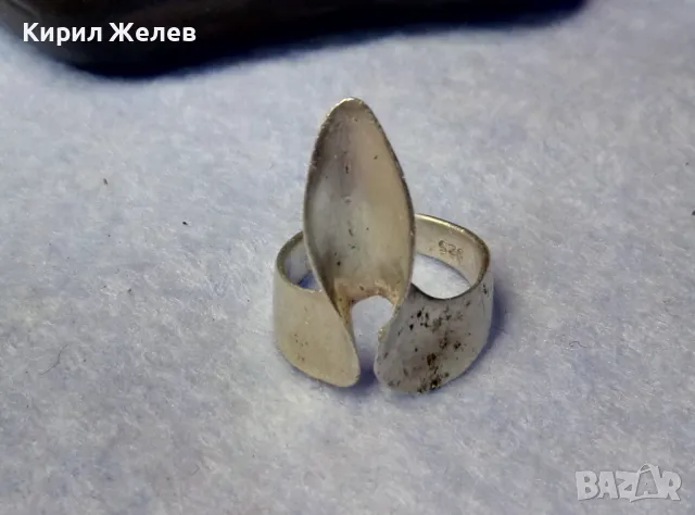 ОРИГИНАЛЕН ХУДОЖЕСТВЕН ДИЗАЙН АРТ НУВО СТИЛ СРЕБЪРЕН ПРЪСТЕН СРЕБРО 925 РЪЧНА ИЗРАБОТКА 48580, снимка 2 - Пръстени - 50192121