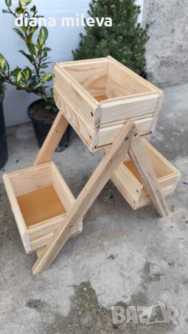 Дървен цветарник!!!, снимка 7 - Декорация за дома - 48445799