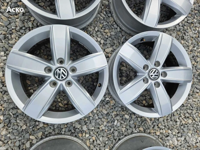 5х112..16.цола 6j ET48 оргинални Volkswagen, снимка 3 - Гуми и джанти - 50619092