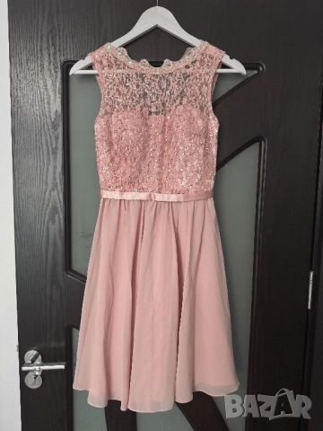 Розова коктейлна рокля Laona , снимка 5 - Рокли - 52112114
