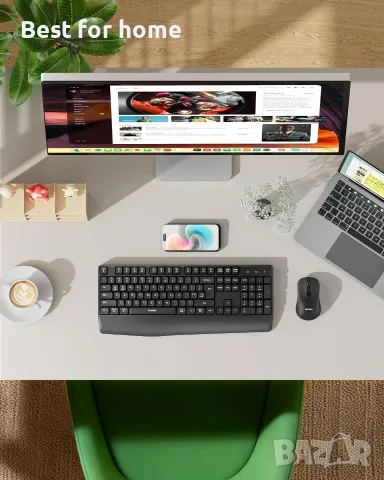 Комплект безжична Bluetooth клавиатура и мишка seenda COE200, QWERTY UK, снимка 9 - Клавиатури и мишки - 55930129