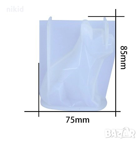 3d Геометрично куче френски Булдог силиконов молд декорация фондан шоколад гипс смола свещ сапун, снимка 2 - Форми - 34478181