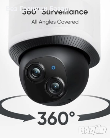 Нова Външна охранителна камера с прожектор 2000 лумена, 3K, панорама 360°, снимка 5 - Други - 51632172