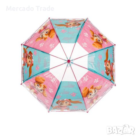 Чадър Mercado Trade, За момиче, Paw Patrol Skye, Розов, снимка 3 - Чадъри - 42626840