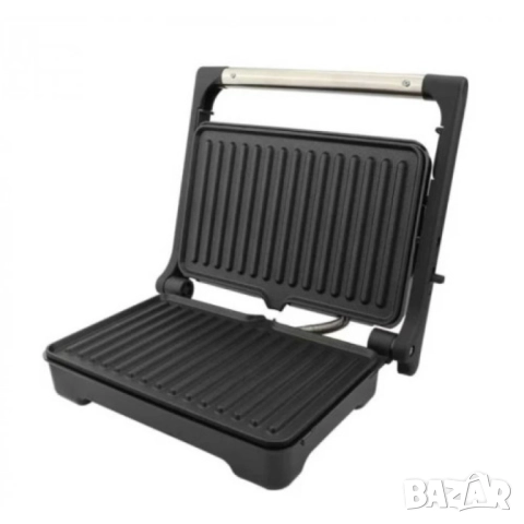 Тостер-сандвич Rosberg 1500W, Грил незалепващи бр. 1 плочи, Инокс с черно, 2 ГОДИНИ ГАРАНЦИЯ, снимка 2 - Други - 51969375