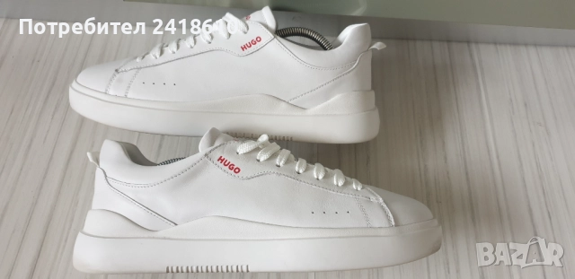 Hugo Boss HUGO Leather Mens Size 42/26 .5 - 27 см ОРИГИНАЛ! Мъжки кецове от естествена кожа!, снимка 7 - Кецове - 52343766