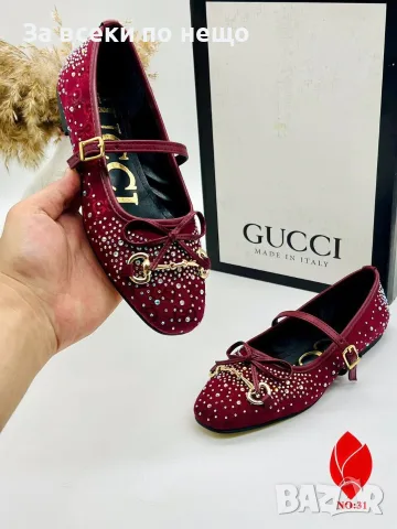 Gucci Дамски Ежедневни Обувки Тип Балерина Гучи - Различни Цветове Код SEM-493, снимка 5 - Дамски ежедневни обувки - 55872825