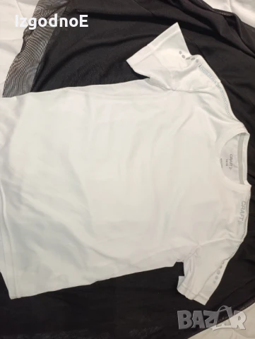 146/152 Craft бяла спортна тениска с подарък клин