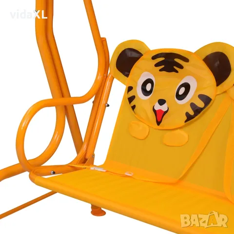 vidaXL Детска градинска люлка, жълта, 115x75x110 см, текстил, снимка 4 - Детски люлки - 56147652