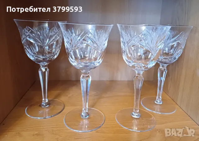 4 кристални чаши за вино Nachtmann, снимка 3 - Чаши - 49368561