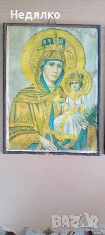 2бр стари литографии,Спасителя и Божията майка, снимка 2 - Антикварни и старинни предмети - 42686807