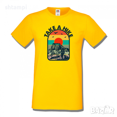 Мъжка тениска,Take A Hike,Къмпинг,Планина,Изненада,Подарък,Поход,Връх,Хижа,