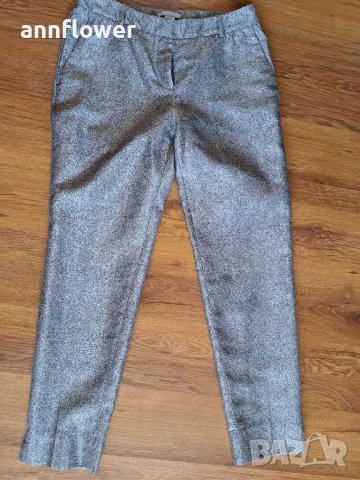 Сребрист панталон H&M p34, снимка 2 - Панталони - 40140506