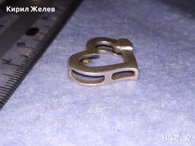 СРЕБЪРЕН МАРКОВ АЖУРЕН СЪРЦЕВИДЕН МЕДАЛЬОН СРЕБРО 925 СЕЗГИН 28730, снимка 3 - Колиета, медальони, синджири - 39303253