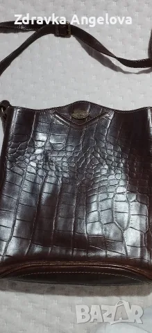 Уникална дамска чанта марка The Trend. Ръчна изработка от оригинална крокодилска кожа.