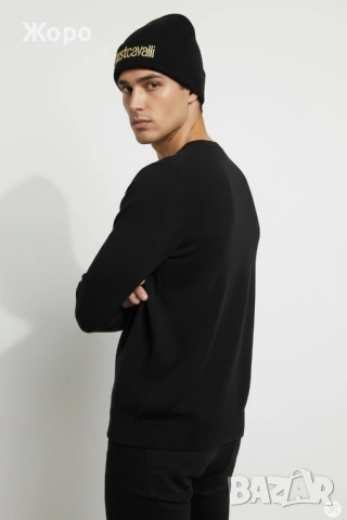Оригинална Just Cavalli Черна Beanie Шапка – Златна Бродерия Лого – Нова с Етикети – Луксозен Дизайн, снимка 17 - Други - 53506723
