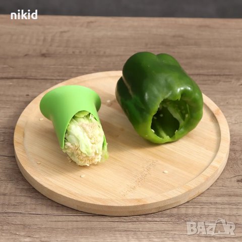 сет 2 бр уред инструмент за почистване на семки чушки пипер домати пластмасови, снимка 10 - Форми - 41022528