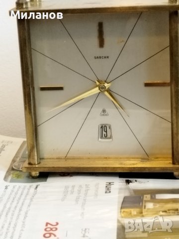 Швейцарски настолен часовник Sarcar, снимка 8 - Антикварни и старинни предмети - 22858047