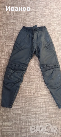 Дамски кожен мото панталон 38н