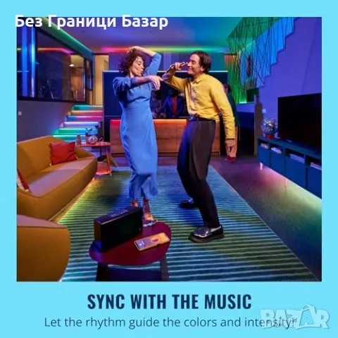 Нова RGBIC LED Лента 10 м – Wi-Fi, Alexa, Google Home, 16 млн. цвята, снимка 5 - Лед осветление - 47275465